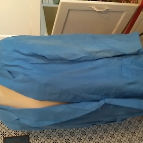 Vintage 1990s Y2K blue silk blazer jacket medium nwt - Picture 2 of 6